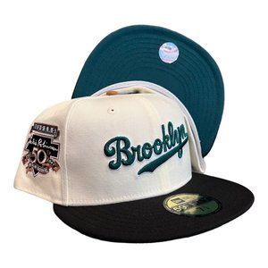 New Era Brooklyn Los Angeles Dodgers 59FIFTY Hat 50 Year Jackie Patch 7 3/4